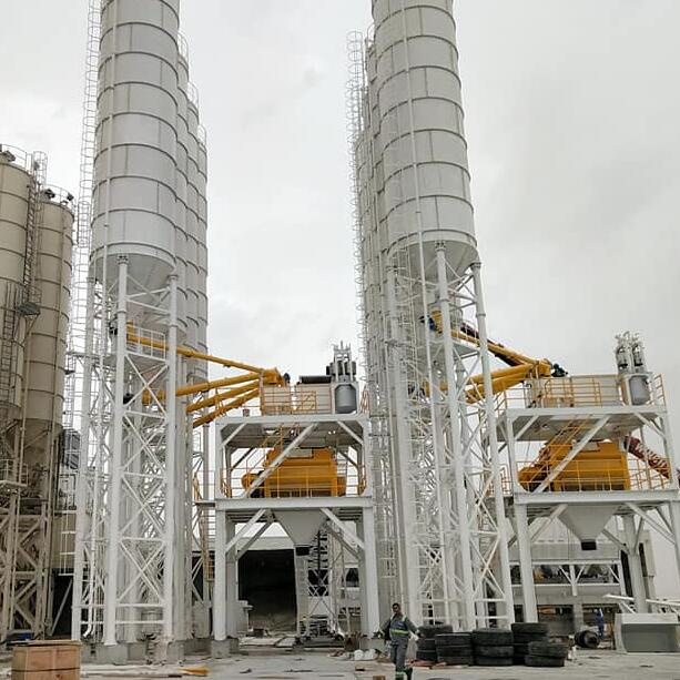 installation of HZS90 concrete batching plant