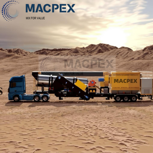 Mobile type asphalt mixing plant